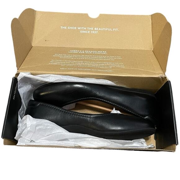 Naturalizer Size 8 NEW Vivienne Black Leather Comfort Cushion Ballet Flats NIB - Picture 5 of 10
